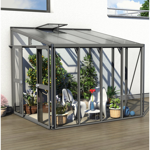 Garten Living 271 cm x 266 cm Anlehngewächshaus Shellson | Wayfair.de
